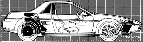 Pontiac Fiero S-E (1983) - Понтиак - чертежи, габариты, рисунки автомобиля