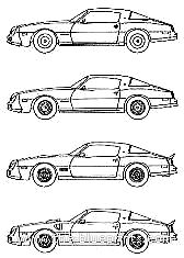 Pontiac Firebird (1978) - Понтиак - чертежи, габариты, рисунки автомобиля