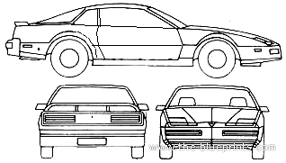 Pontiac Firebird (1989) - Понтиак - чертежи, габариты, рисунки автомобиля
