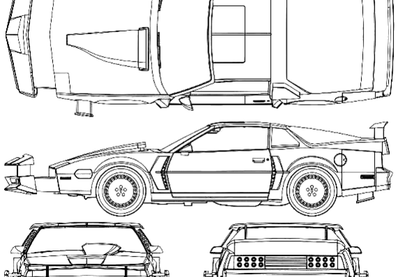 Pontiac Firebird K.I.T.T Knight (2000) - Понтиак - чертежи, габариты, рисунки автомобиля