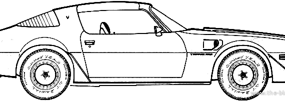 Pontiac Firebird Trans Am Turbo (1980) - Понтиак - чертежи, габариты, рисунки автомобиля