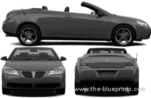Pontiac G6 Convertible (2006) - Понтиак - чертежи, габариты, рисунки автомобиля
