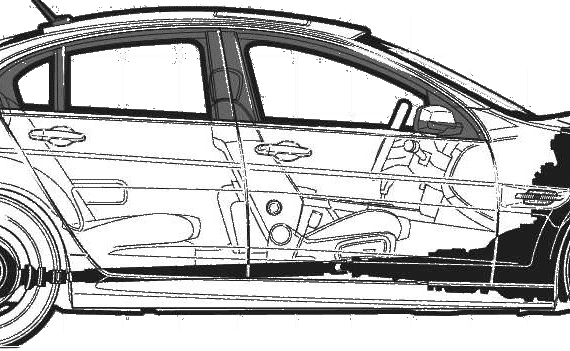 Pontiac G8 GT (2008) - Понтиак - чертежи, габариты, рисунки автомобиля