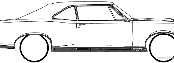 Pontiac GTO 2-Door Coupe (1967) - Понтиак - чертежи, габариты, рисунки автомобиля