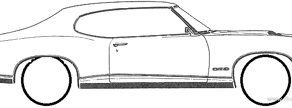 Pontiac GTO 2-Door Hardtop (1969) - Понтиак - чертежи, габариты, рисунки автомобиля