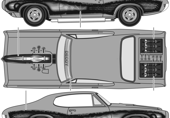 Pontiac GTO Snaptite - Понтиак - чертежи, габариты, рисунки автомобиля