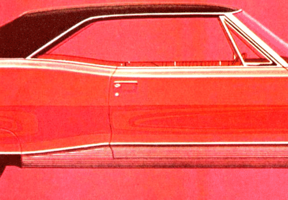 Pontiac Grand Prix (1966) - Понтиак - чертежи, габариты, рисунки автомобиля
