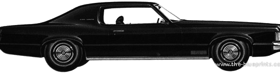 Pontiac Grand Prix (1970) - Понтиак - чертежи, габариты, рисунки автомобиля