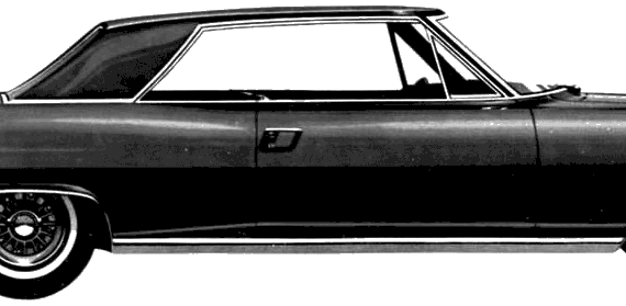Pontiac Grand Prix Sports Coupe (1963) - Понтиак - чертежи, габариты, рисунки автомобиля