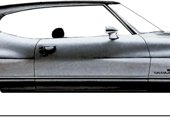 Pontiac Luxury LeMans 2-Door Hardtop (1972) - Понтиак - чертежи, габариты, рисунки автомобиля