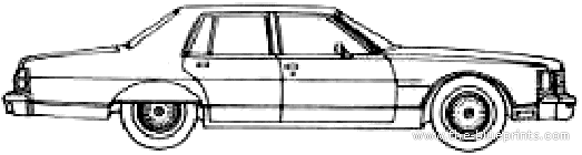 Pontiac Parisienne Sedan (1978) - Понтиак - чертежи, габариты, рисунки автомобиля