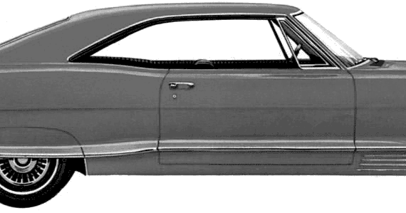 Pontiac Parisienne Sport Coupe (1966) - Понтиак - чертежи, габариты, рисунки автомобиля