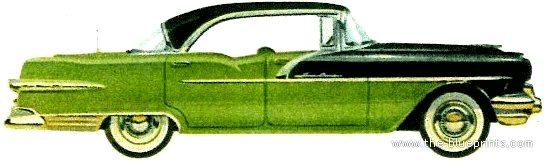 Pontiac Star Chief 4-Door Hardtop (1956) - Понтиак - чертежи, габариты, рисунки автомобиля