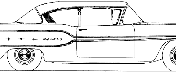 Pontiac Star Chief Custom Catalina 2-Door Sport Coupe (1958) - Понтиак - чертежи, габариты, рисунки автомобиля