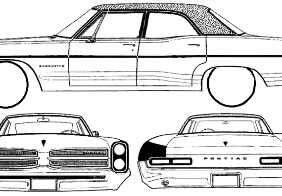 Pontiac Star Chief Executive 4-Door Sedan (1966) - Понтиак - чертежи, габариты, рисунки автомобиля