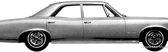 Pontiac Tempest 4-Door Sedan (1967) - Понтиак - чертежи, габариты, рисунки автомобиля