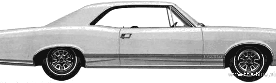 Pontiac Tempest Custom 2-Door Hardtop Coupe Sprint (1967) - Понтиак - чертежи, габариты, рисунки автомобиля