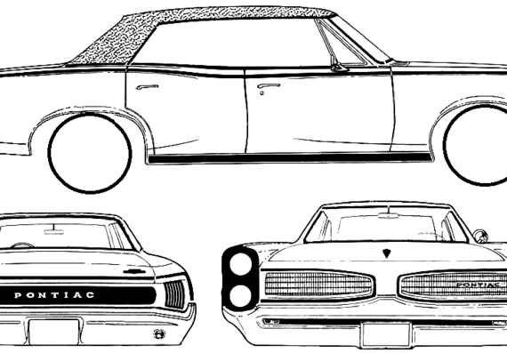 Pontiac Tempest Custom 4-Door Hardtop (1966) - Понтиак - чертежи, габариты, рисунки автомобиля