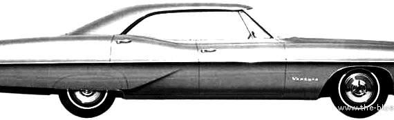 Pontiac Ventura 4-Door Hardtop (1967) - Понтиак - чертежи, габариты, рисунки автомобиля