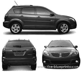 Pontiac Vibe (2005) - Pontiac - drawings, dimensions, pictures of the car