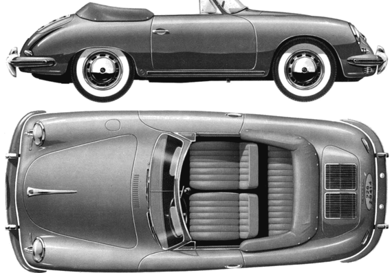 Porsche 356C 1600 Cabriolet (1964) - Porsche - drawings, dimensions, pictures of the car