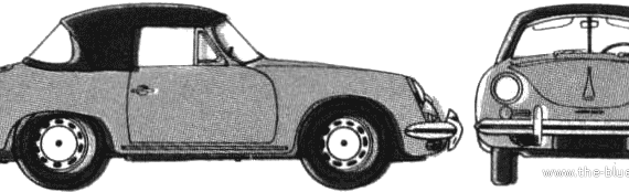 Porsche 356C Cabriolet (1963) - Porsche - drawings, dimensions, pictures of the car
