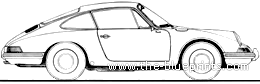 Porsche 911 (1963) - Порше - чертежи, габариты, рисунки автомобиля