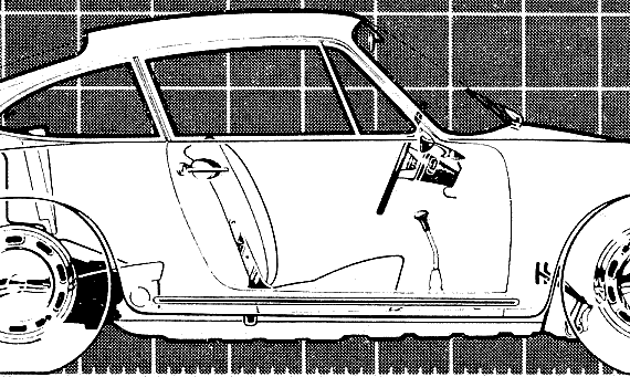 Porsche 911 (1965) - Порше - чертежи, габариты, рисунки автомобиля