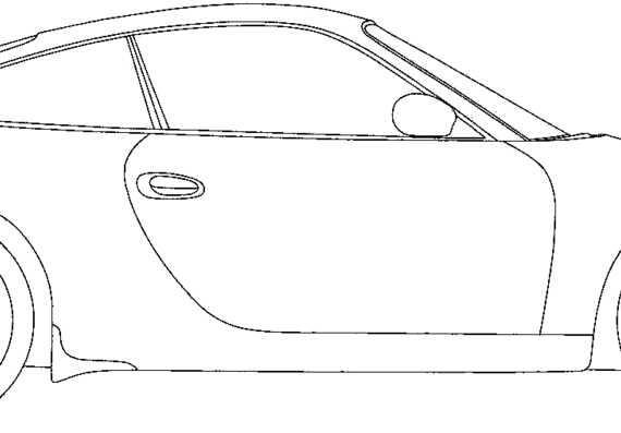 Porsche 911 (996) (1998) - Порше - чертежи, габариты, рисунки автомобиля