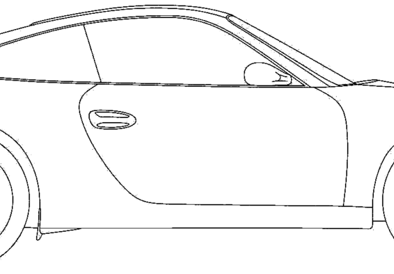 Porsche 911 (997) (2004) - Порше - чертежи, габариты, рисунки автомобиля