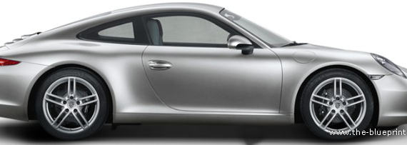 Porsche 911 Carrera (2014) - Порше - чертежи, габариты, рисунки автомобиля