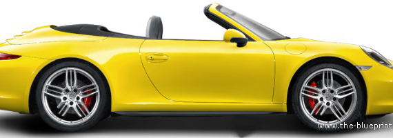 Porsche 911 Carrera 4S Cabriolet (2014) - Porsche - drawings, dimensions, pictures of the car