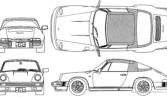 Porsche 911 Carrera Cabriolet - Porsche - drawings, dimensions, pictures of the car