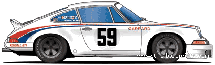 Porsche 911 Carrera RSR (1973) - Порше - чертежи, габариты, рисунки автомобиля
