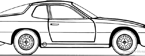 Porsche 924 (1977) - Порше - чертежи, габариты, рисунки автомобиля