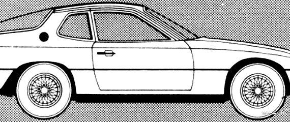 Porsche 924 (1981) - Порше - чертежи, габариты, рисунки автомобиля