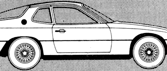 Porsche 924 Lux (1980) - Порше - чертежи, габариты, рисунки автомобиля