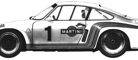 Porsche 935 Le Mans (1976) - Порше - чертежи, габариты, рисунки автомобиля