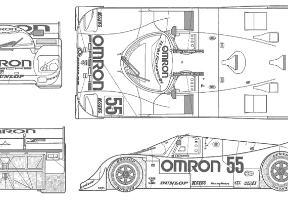 Porsche 962 C - Porsche - drawings, dimensions, pictures of the car