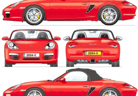 Porsche Boxster 987 (2005) - Porsche - drawings, dimensions, pictures of the car