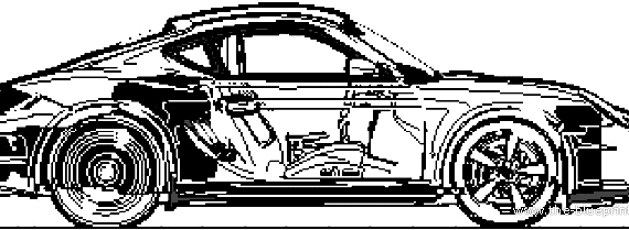 Porsche Cayman S (987) (2009) - Порше - чертежи, габариты, рисунки автомобиля
