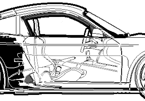 Porsche RUF RK Coupe (2007) - Порше - чертежи, габариты, рисунки автомобиля