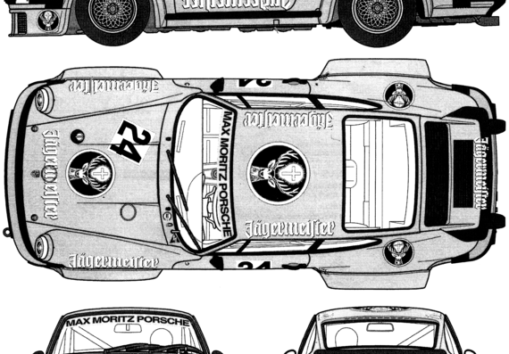 Porsche Turbo RSR 934 - Jagermseister Skin - Porsche - drawings, dimensions, pictures of the car