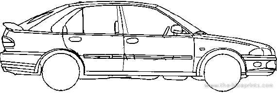 Proton Wira 5-Door (2007) - Разные автомобили - чертежи, габариты, рисунки автомобиля