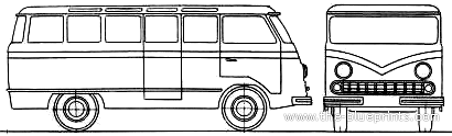 RAZ-977A Latvia - Разные автомобили - чертежи, габариты, рисунки автомобиля