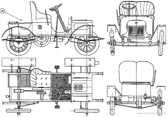 REO Flying Cloud (1904) - Different cars - drawings, dimensions, pictures of the car