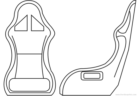 Race Seat MOMO GT - Разные автомобили - чертежи, габариты, рисунки автомобиля