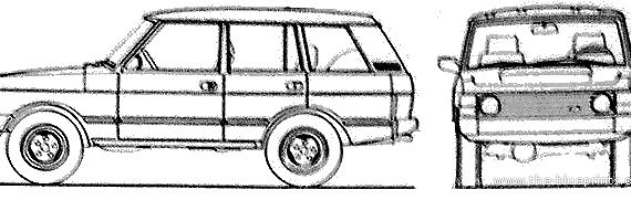 Range Rover (1987) - Рендж Ровер - чертежи, габариты, рисунки автомобиля