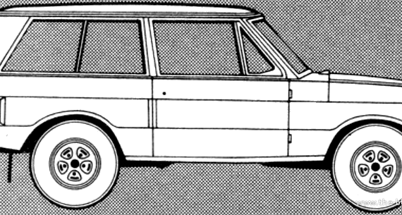 Range Rover 3.5 V8 2-Door (1981) - Рендж Ровер - чертежи, габариты, рисунки автомобиля