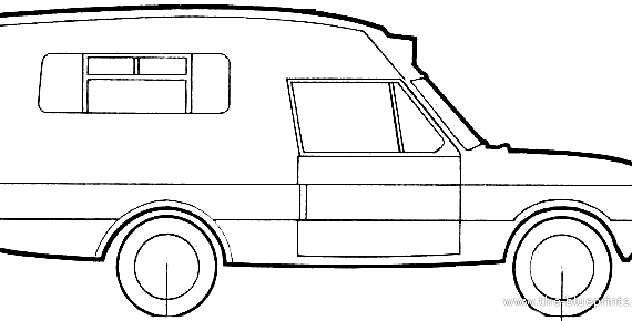 Range Rover Ambulance - Рендж Ровер - чертежи, габариты, рисунки автомобиля